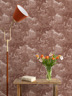Vintage Landscape Antique red